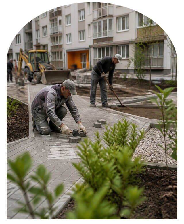 Благоустройство двора многоквартирного дома в Чапаевске